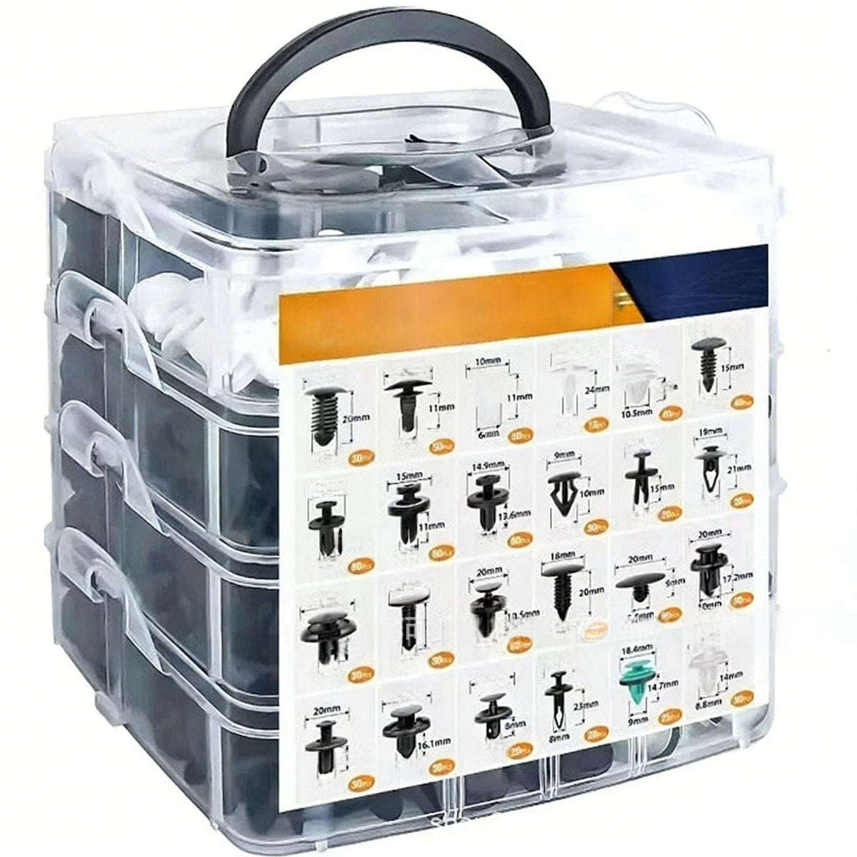 Automotive Plastic Fastener Clips with Pry Tools