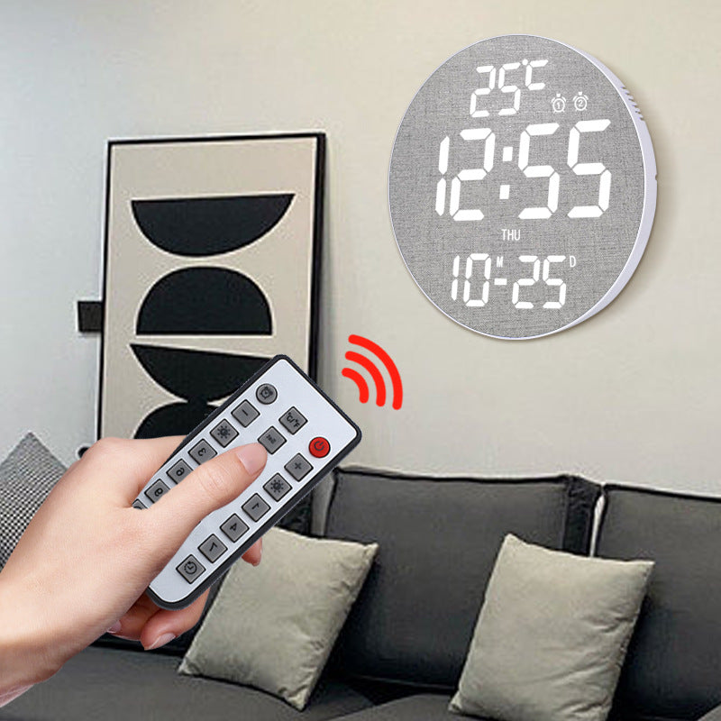 RGB WiFi Wall Clock Digital Perpetual Calendar LED Alarm Clock App Control