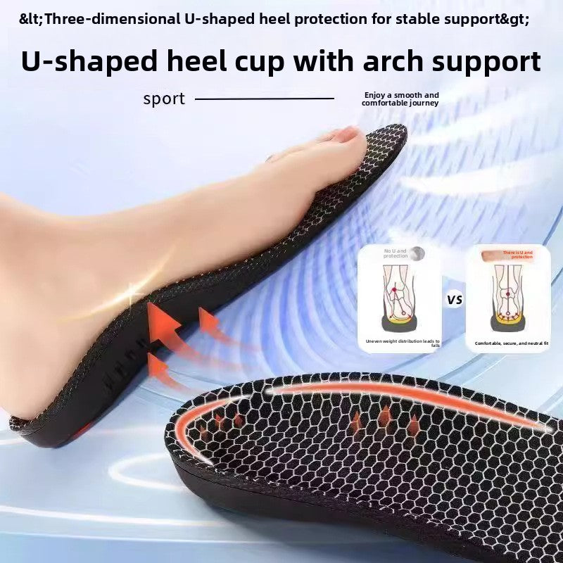 Specialized corrective arch-supporting insoles