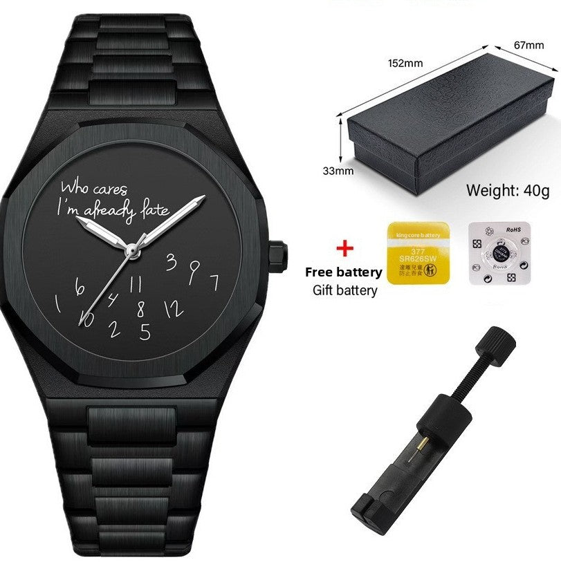 Fashion Digital Luminous Men Watch Octagonal Steel Band
