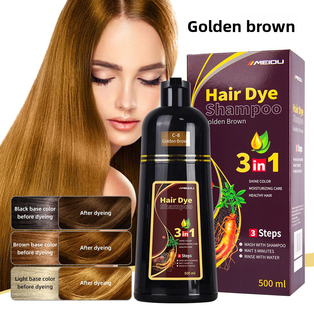 Plant Bubble Hair Dye Shampoo for Instant Color