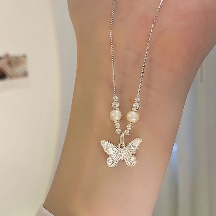 Butterfly Pearl Necklace