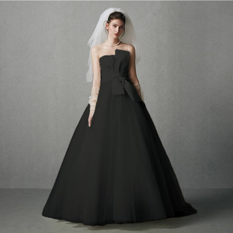 Elegant Satin Wedding Dress for Pregnant Women