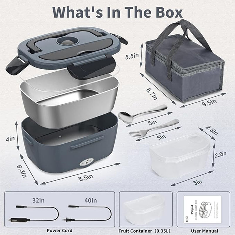 Electric Heating Lunch Box with Stainless Steel Interior
