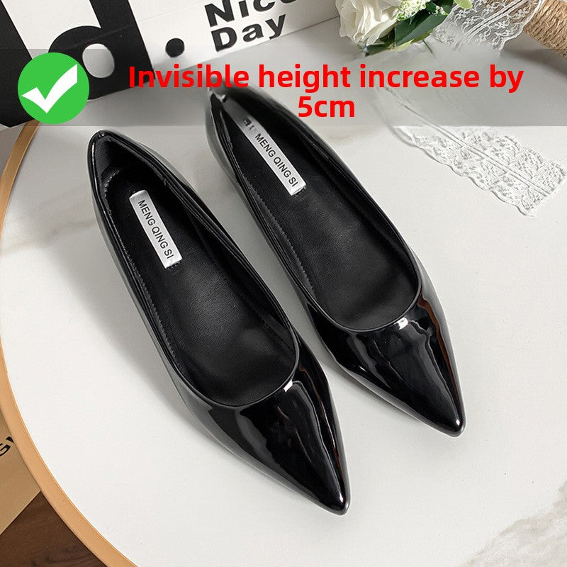 Womens Patent Leather Pointed Toe Flats