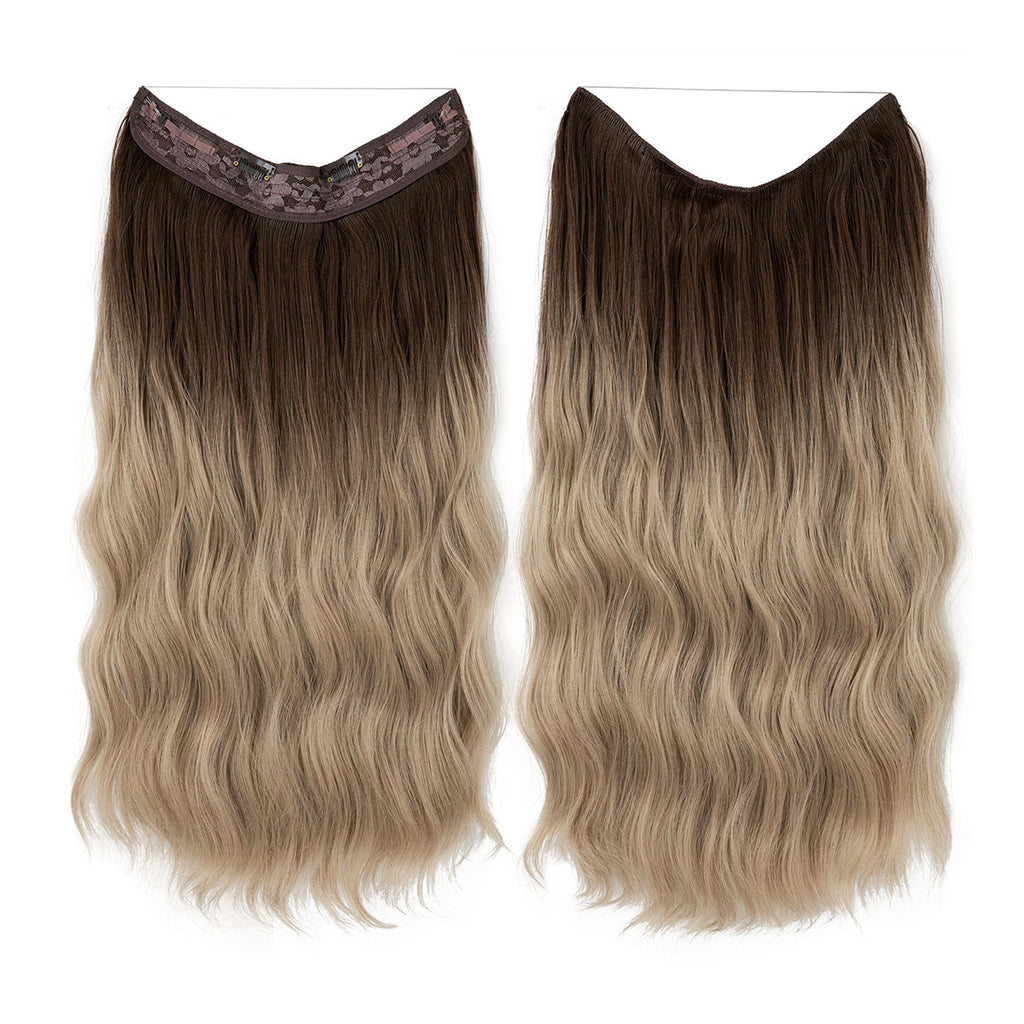 Synthetic Hair Extensions Long Wavy Clip-in