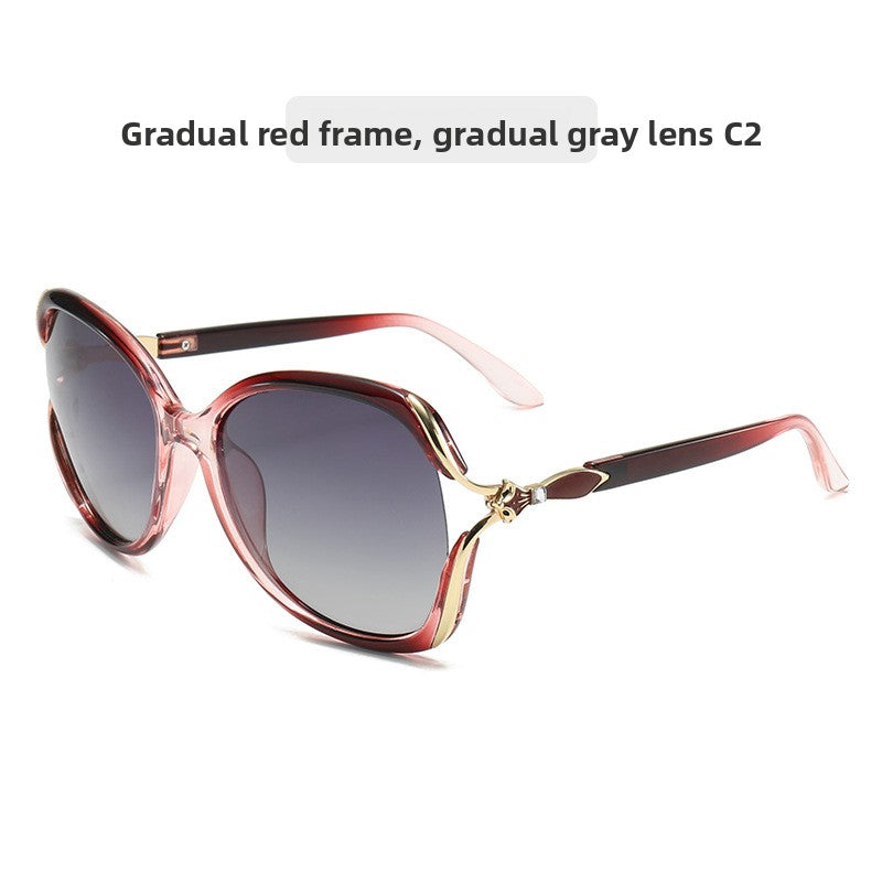 Metal Polarized Sunglasses Women Fashion Butterfly Frame