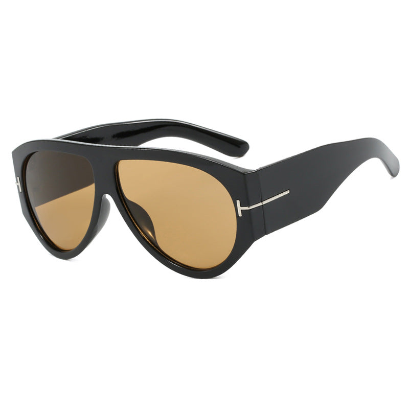 Aviator Sunglasses Women Oversize T-Shaped Frame
