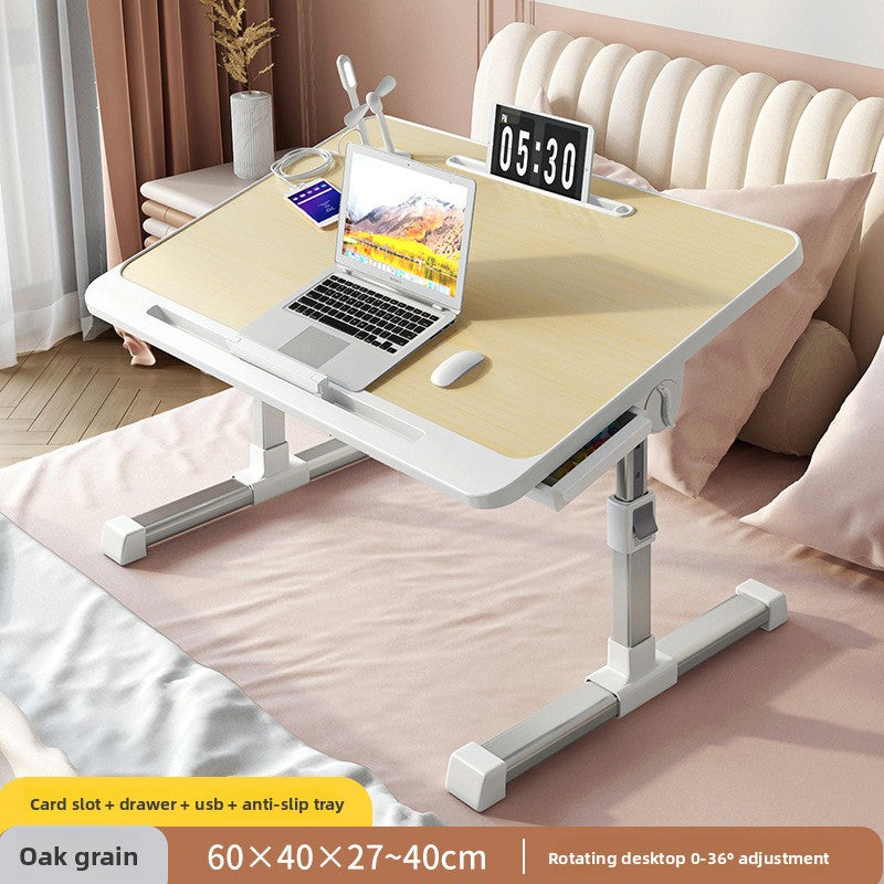 Adjustable Foldable Bed Desk with Storage