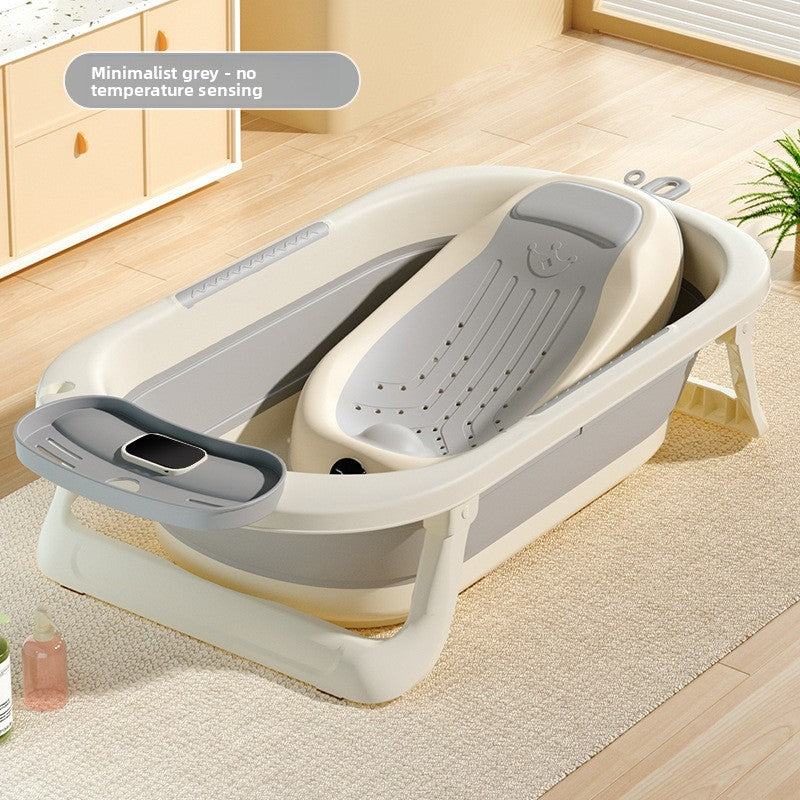 Temperature Sensing Baby Bathtub with Foldable Design