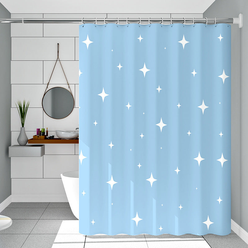 Bathroom partition curtain
