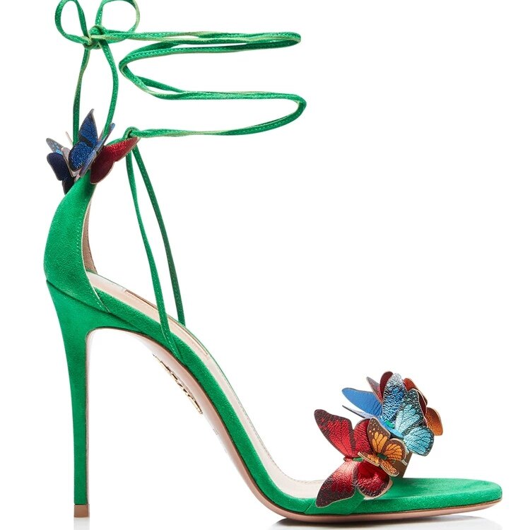 Strappy Butterfly High-Heeled Sandals