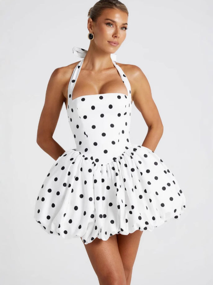 Elegant Bow Lace-up Summer Dress