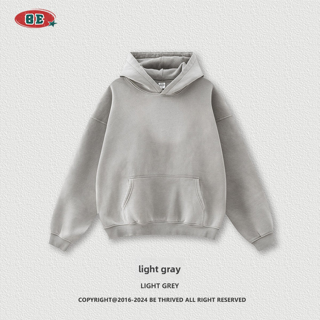 Mens Retro Fleece-Lined Hoodie and Sweatpants Set