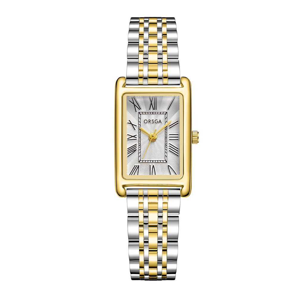 Women Square Stainless Steel Quartz Watch