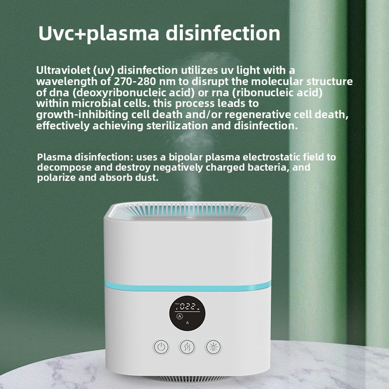 Desktop Air Purifier Humidifier with Negative Ion and UV Sterilization