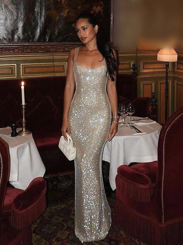 Elegant Mesh Panel Bodycon Dress