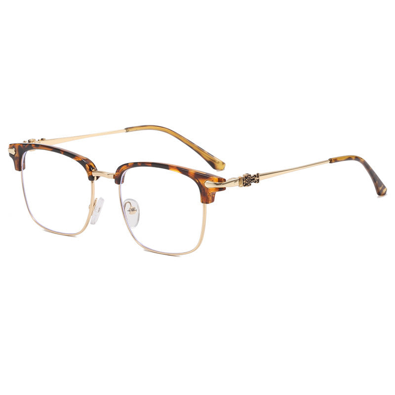 Retro Metal Eyeglasses Frame with Blue Light Protection