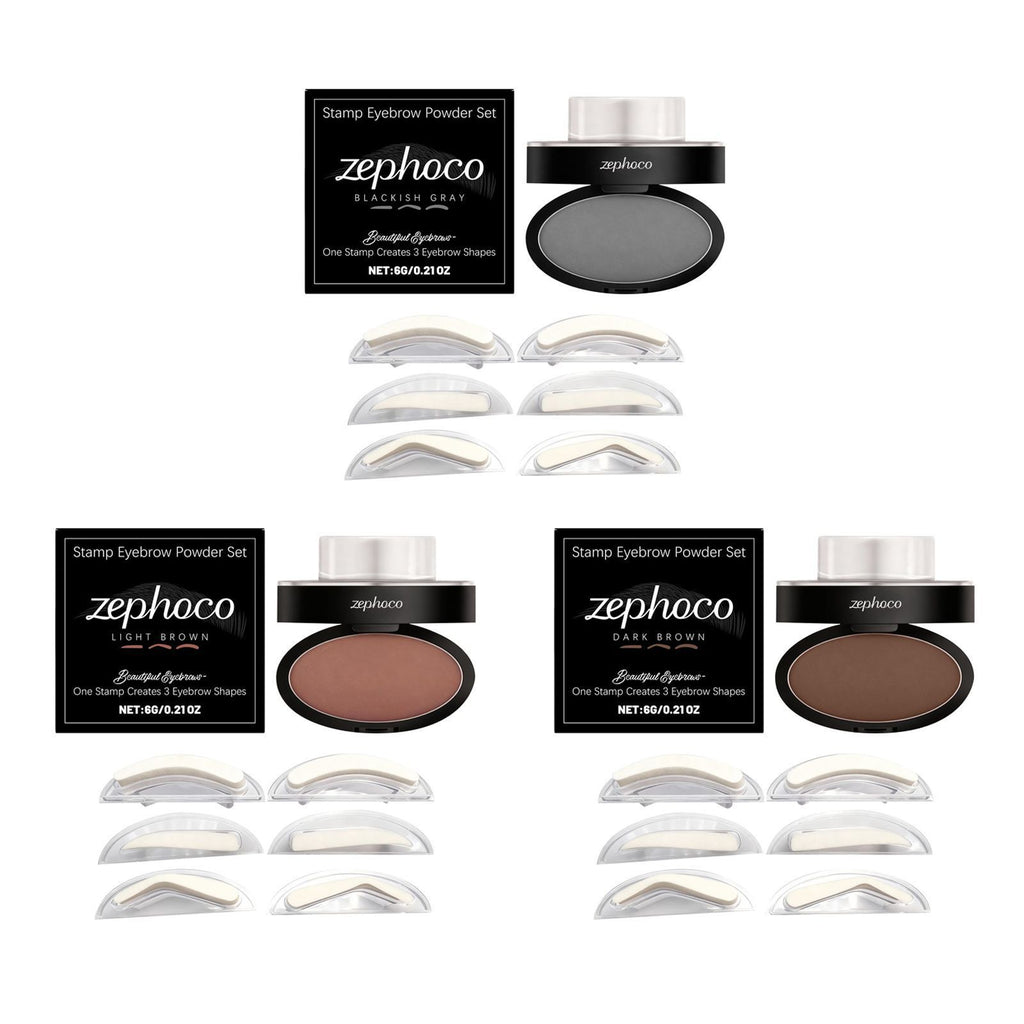 Stamp Eyebrow Powder Set with Stencils