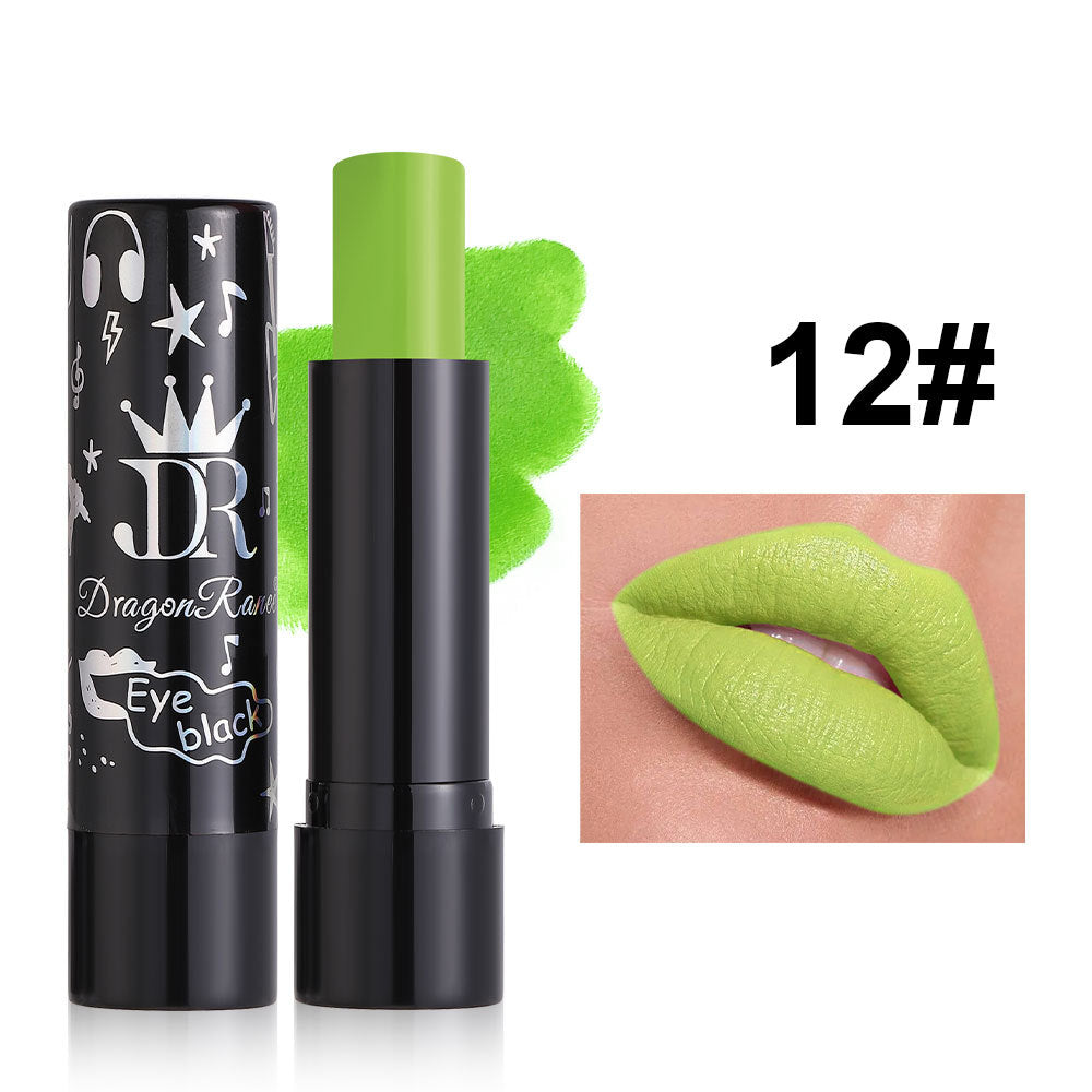 Dark purple green black lipstick face painting